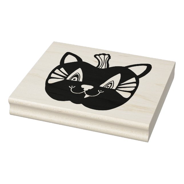 Carimbo De Borracha Cat Pumpkin Cute Halloween (Carimbo)