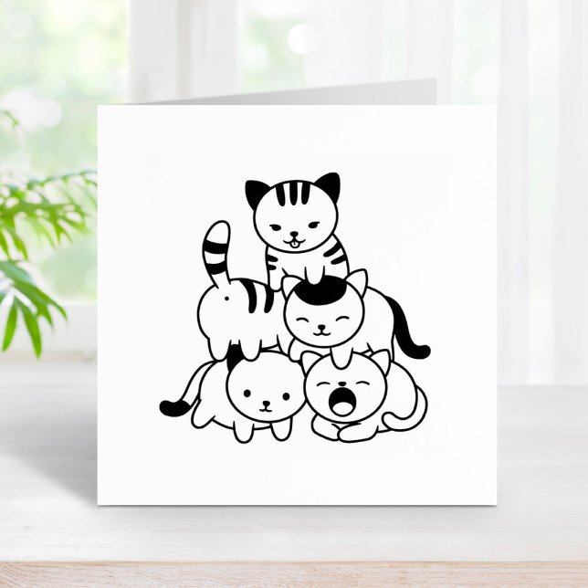 Carimbo De Borracha Cat Pyramid (Criador carregado)