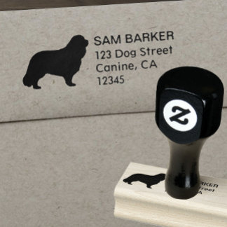 Carimbo De Borracha Cavalier King Charles Spaniel Endereço de Devoluçã
