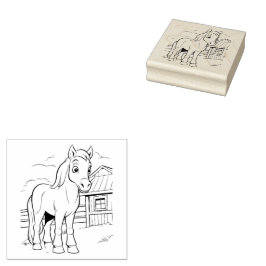 Carimbo De Borracha Cavalo
