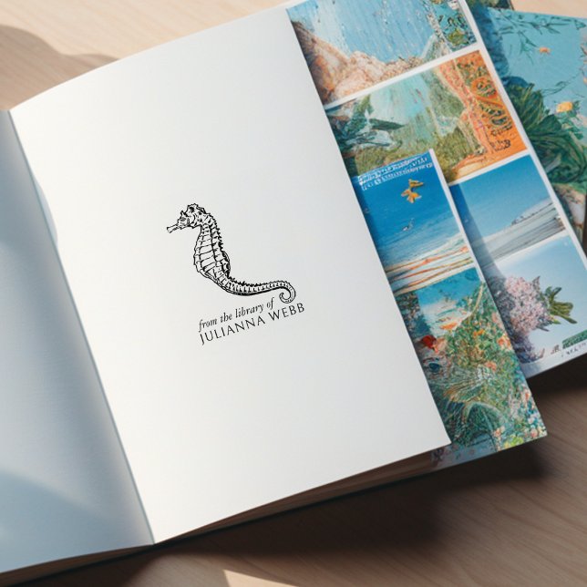 Carimbo De Borracha Cavalo-Marinho Personalizado De Biblioteca De (Criador carregado)