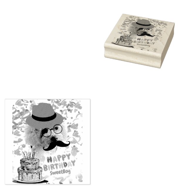 Carimbo De Borracha Celebrar Parabéns Poodle Rubber Stamp (Carimbado)