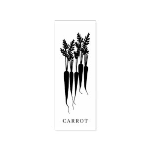 Carimbo De Borracha Cenouras Personalizadas Vegan Vegetariano