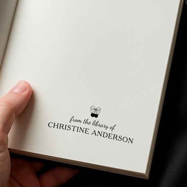 Carimbo De Borracha Cereja | Faça o seu | Da Biblioteca Do Livro (Criador carregado)