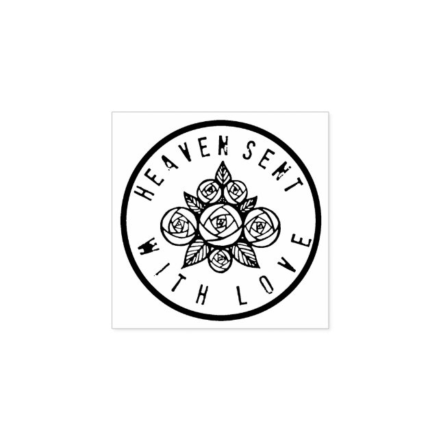 CARIMBO DE BORRACHA CÉU ENVIADO COM ROSAS AMANTES (Impressão)