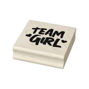 Carimbo De Borracha Chá de fraldas Team Girl