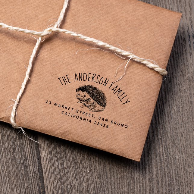 Carimbo De Borracha Chapéu Desenhado à Mão | Nome personalizado e ende (Criador carregado)