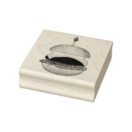 Carimbo De Borracha Cheeseburger Hamburger Cheese Burger Bun