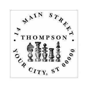 Carimbo De Borracha Chess Pieds Vintage Art