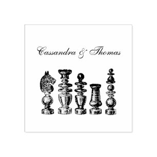 Carimbo De Borracha Chess Pieds Vintage Art
