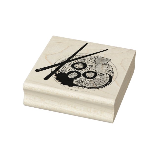 Carimbo De Borracha Chopsticks de macarrão de galinha Comida vietnamit (Carimbo)