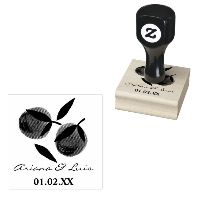 Carimbo De Borracha Chuva de Presentes de Noiva Laranja Cítrico Desenh (Carimbado)