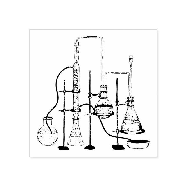 Carimbo De Borracha Ciência Laboratório de Química (Impressão)