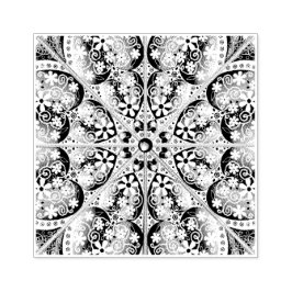 Carimbo De Borracha Cinzas de luz de rendas cerâmicas e floco de neve