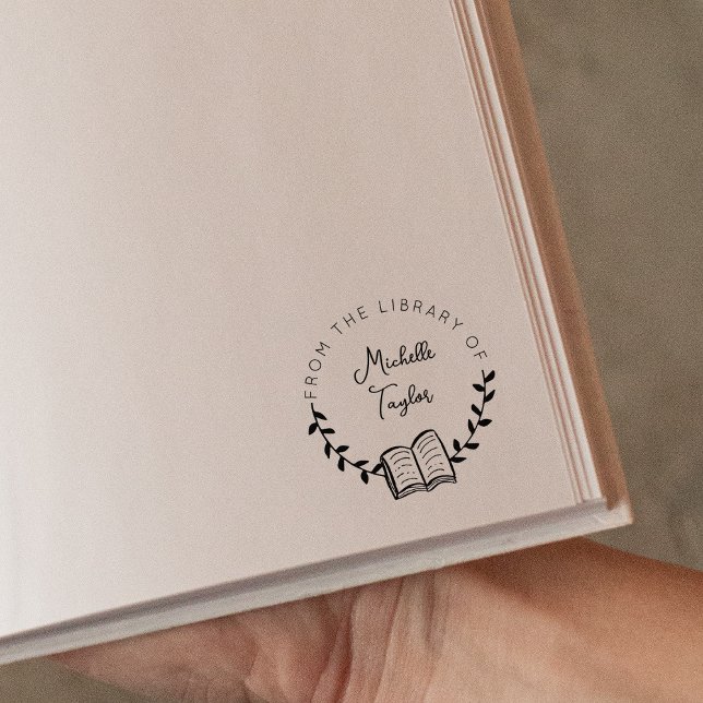 Carimbo De Borracha Círculo de Livro da Biblioteca de (Criador carregado)