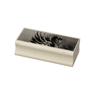 Carimbo De Borracha Cisne Negro de Ossos – Elegância Gótica