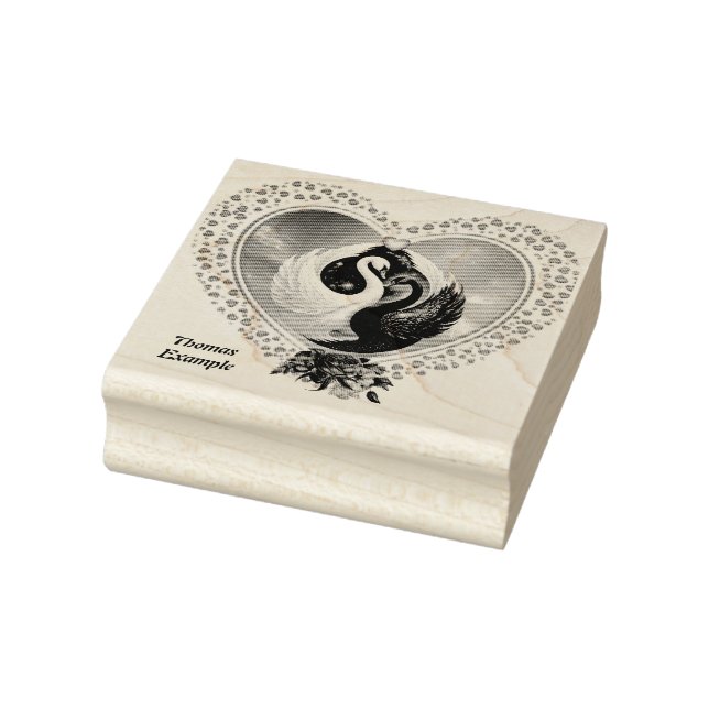 Carimbo De Borracha Cisne negro e um cisne branco (Carimbo)