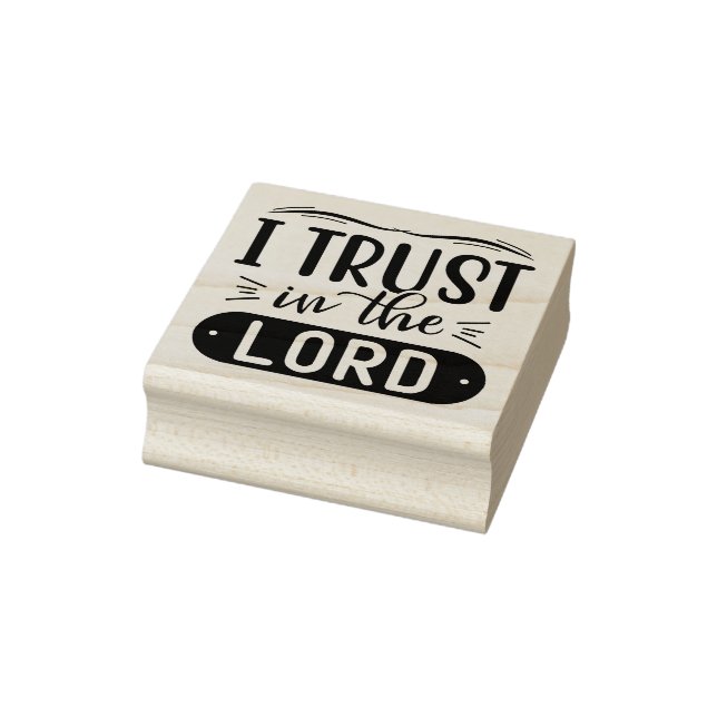Carimbo De Borracha Citação Religiosa Cristã Eu Confio No Senhor (Carimbo)