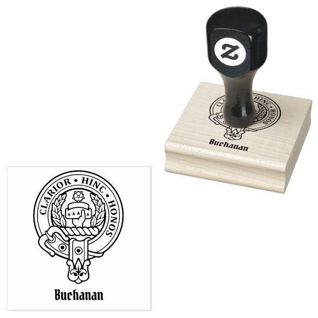Carimbo De Borracha Clan Buchanan Crest (Carimbado)