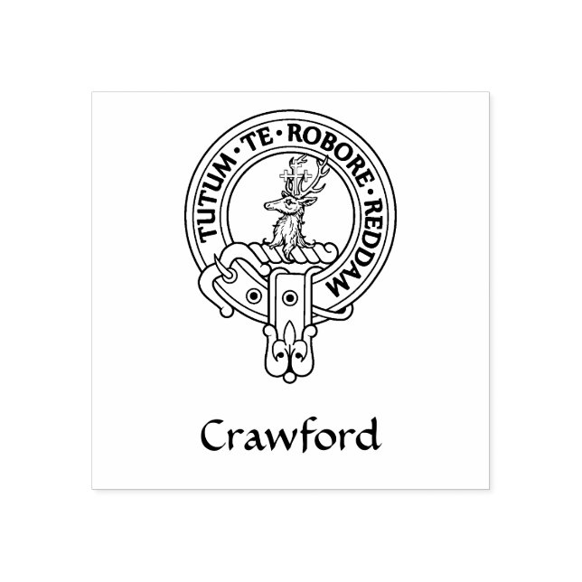 Carimbo De Borracha Clan Crawford Crest (Impressão)