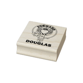 Carimbo De Borracha Clan Douglas Winged Heart Stamp