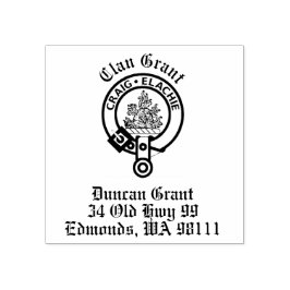 Carimbo De Borracha Clan Grant Crest Crachá Personalizável