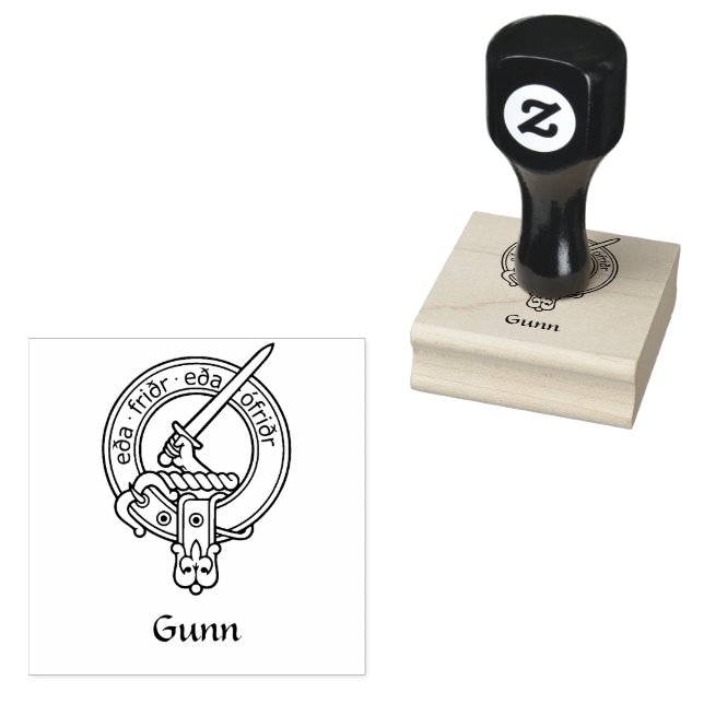 Carimbo de borracha Clan Gunn Crest (Carimbado)