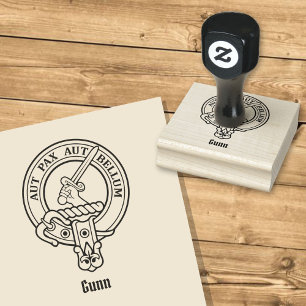 Carimbo de borracha Clan Gunn Crest