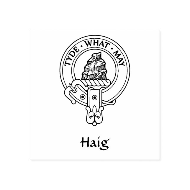 Carimbo De Borracha Clan Haig Crest (Impressão)