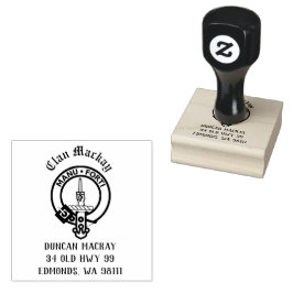 Carimbo De Borracha Clan Mackay Crest Crachá personalizável