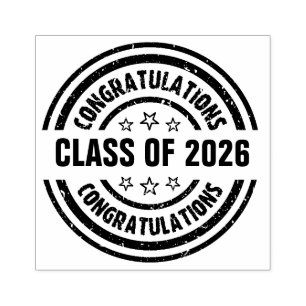 Carimbo De Borracha Classe de graduação de 2026