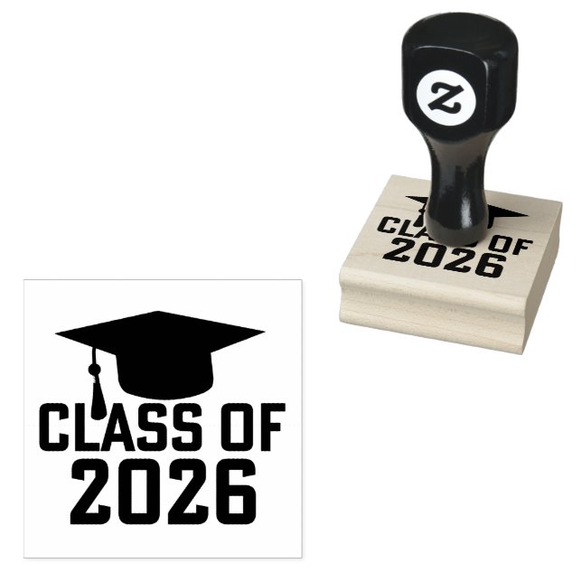Carimbo De Borracha Classe Letterman de Graduação 2026 (Carimbado)