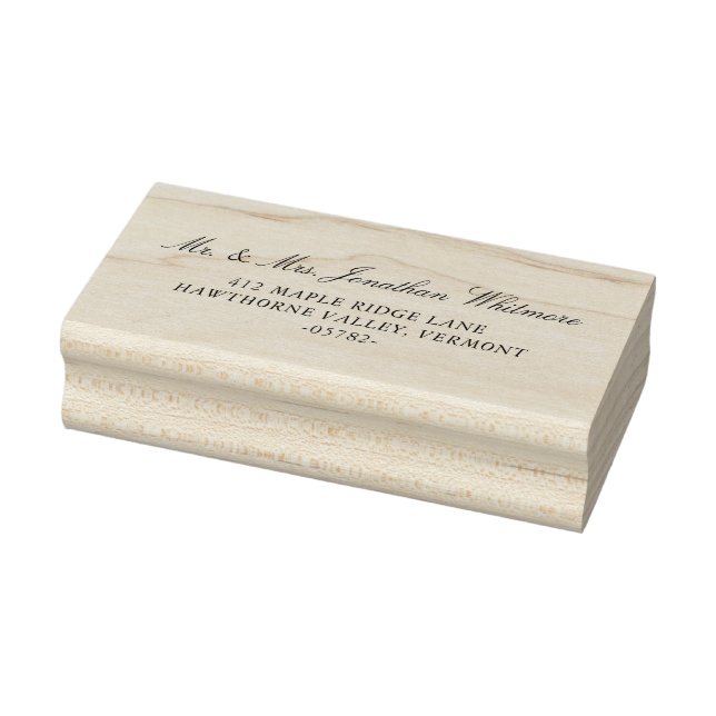 Carimbo De Borracha Classic Wedding  Calligraphy Wedding Address Stamp (Carimbo)