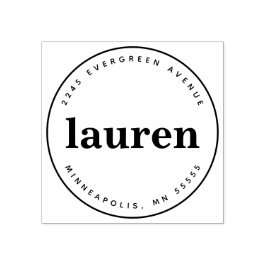 Carimbo De Borracha Clássico de Nome Personalizado Negrito