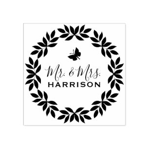 Carimbo De Borracha Clássico Sr. & Sra.