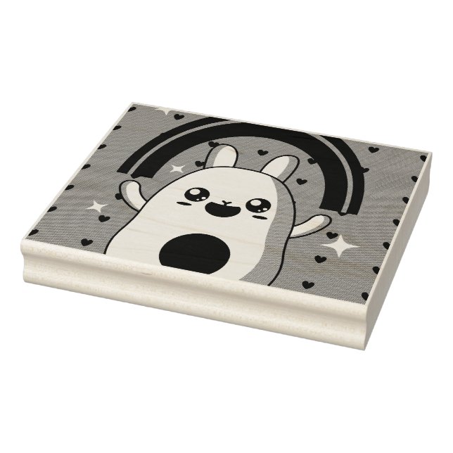 Carimbo De Borracha Clipe arco-íris Kawaii (Carimbo)