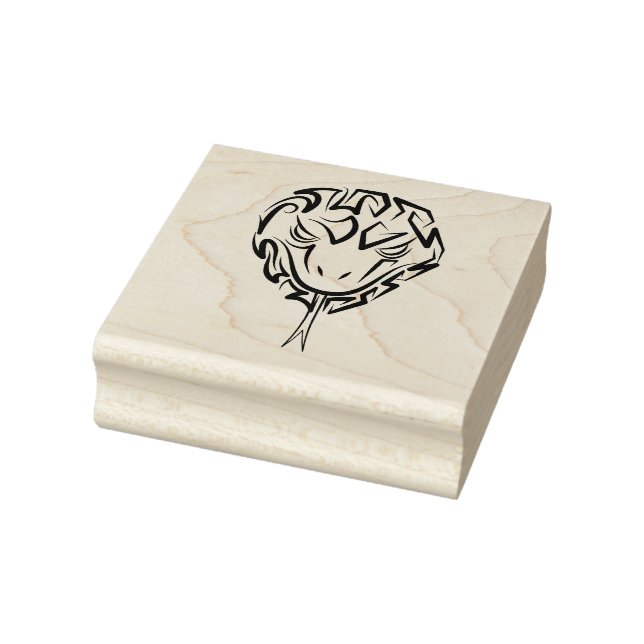 Carimbo De Borracha Cobra de Tribal Negro e Branco (Carimbo)