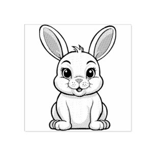 Carimbo De Borracha Coelho Branco