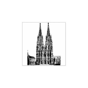 Carimbo De Borracha Cologne cathedral 1911 - catedral Kölner