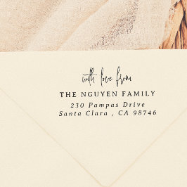 Carimbo De Borracha Com Amor Do Script Elegant Family Name Address