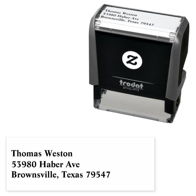 Carimbo de Borracha com Autoimpressão de Endereço  (In Situ)