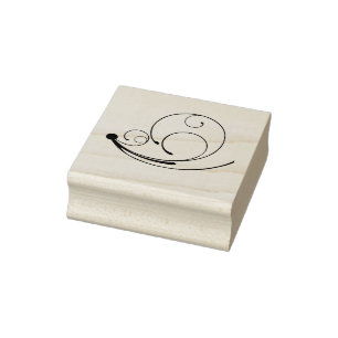 Carimbo de Borracha com Design de Espiral