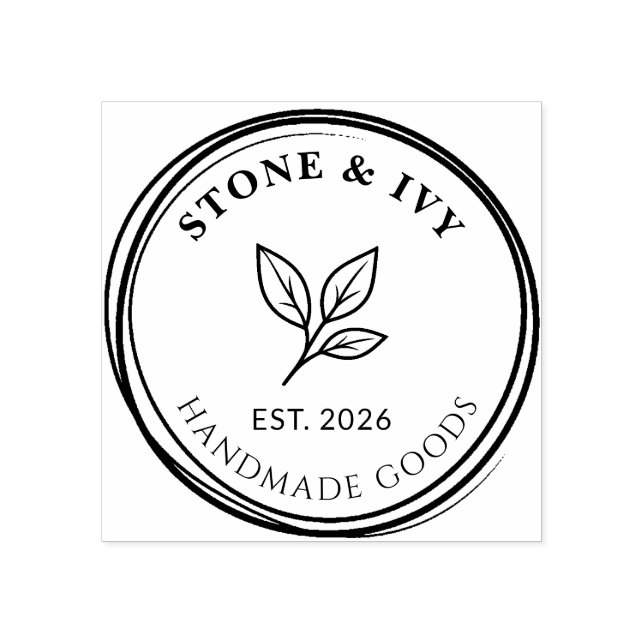 Carimbo de Borracha com Logotipo Redondo Personali (Impressão)