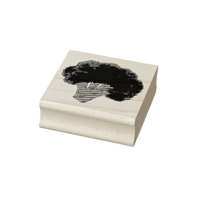 Carimbo De Borracha Coma seu monte verde de brócolis (Carimbo)