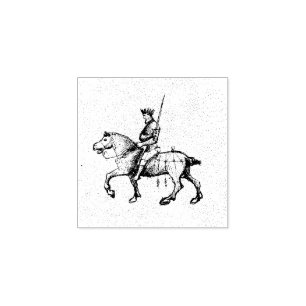 Carimbo De Borracha Combate equestre (manuscrito medieval 1,3)