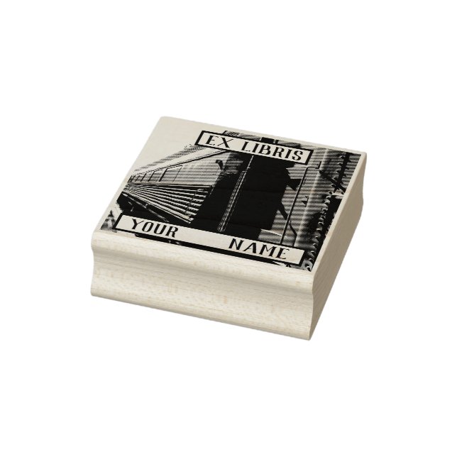 Carimbo De Borracha Comboio Ex Libris Bookplate (Carimbo)