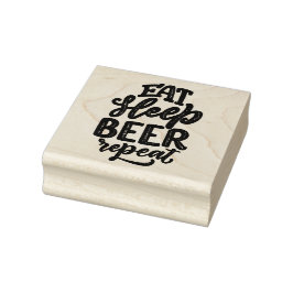 Carimbo De Borracha Comer Dormir Cerveja Repetir