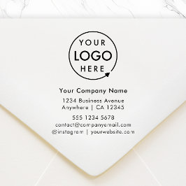 Carimbo De Borracha Company Details Stamp | Business Address Logo