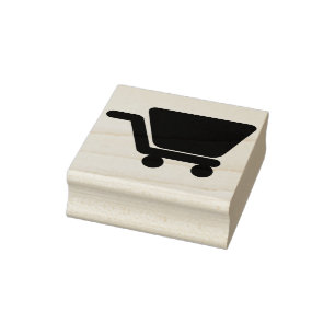Carimbo De Borracha comprando o selo de arte da silhueta do carrinho