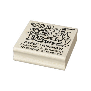 Carimbo De Borracha Contador Caracterizado Trocado por Paperwork